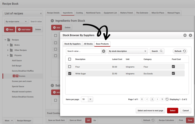 Add-base-product-to-recipe