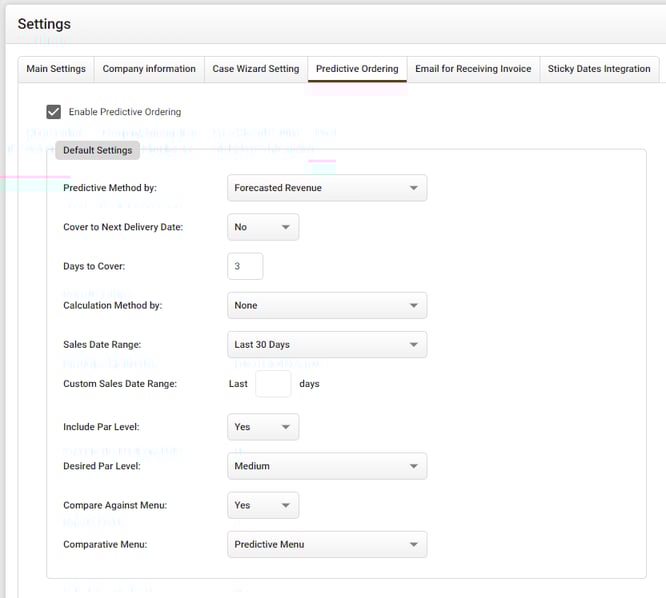 PredictiveOrderingSetting