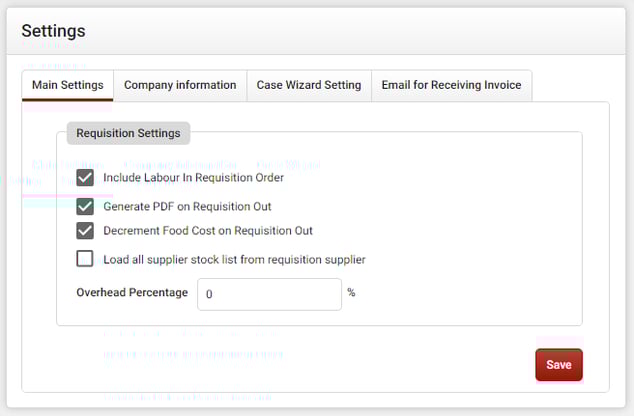 RequisitionSettings