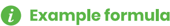 example formula