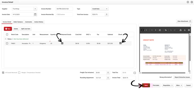 invoicedetail-returnedgoods