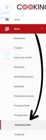 stock - receiving orders