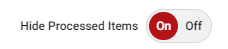 SPR hide processed items
