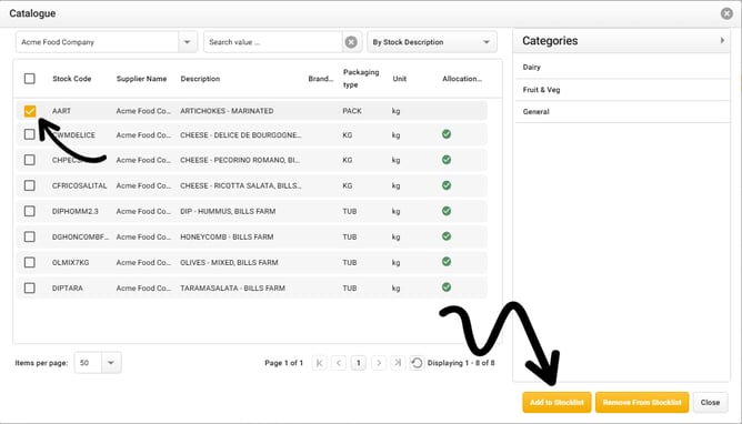 allocate from view catalogue