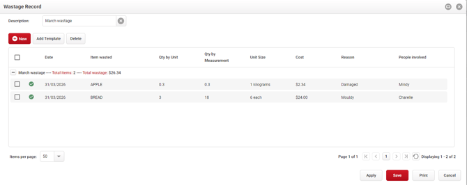 march-wastage-example
