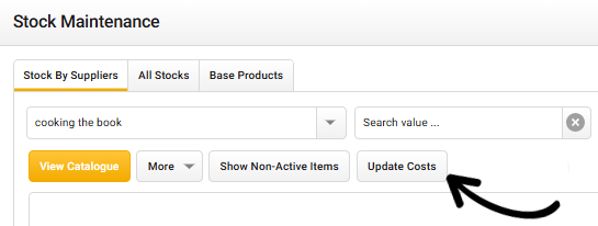 update cost button